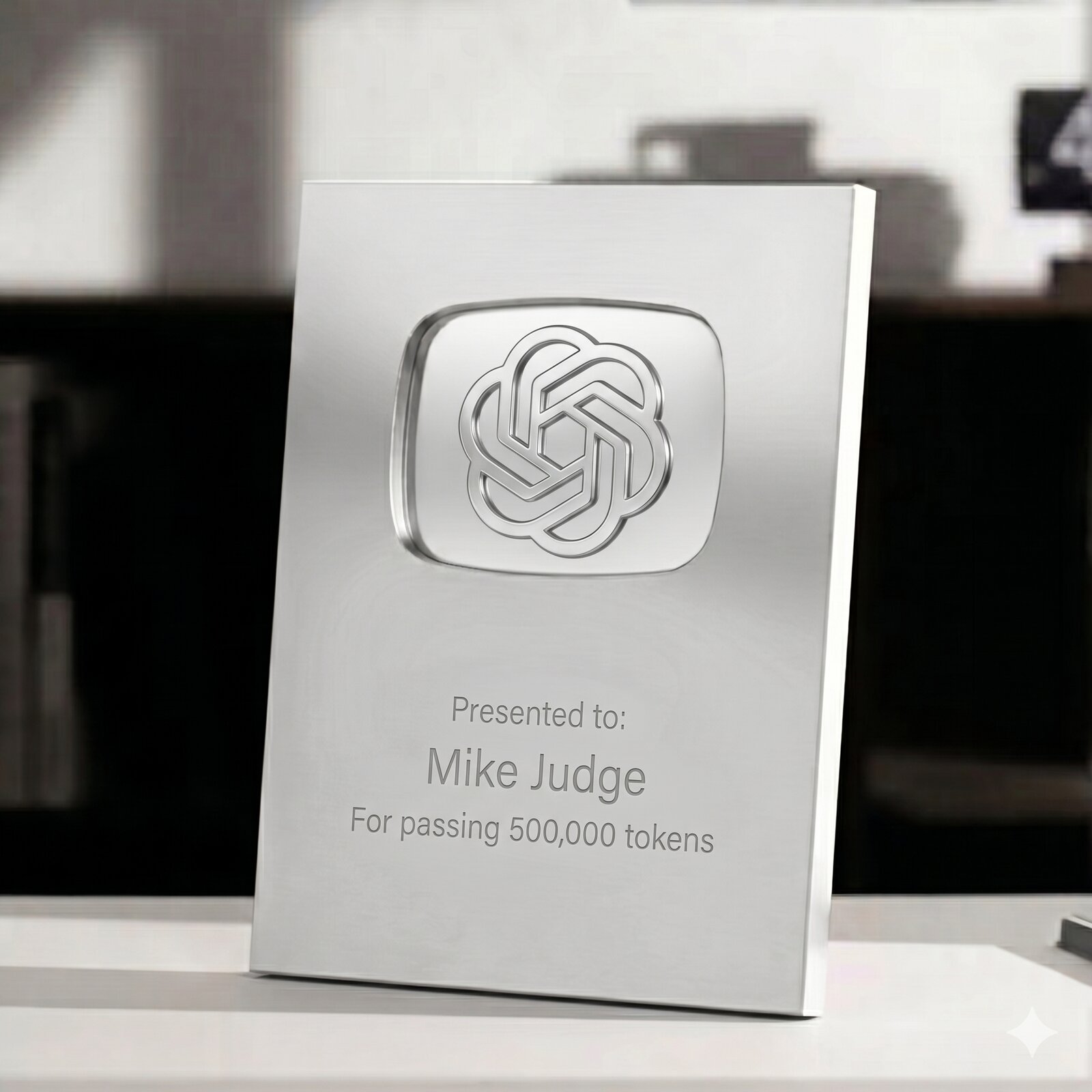 OpenAI Token Award — Custom Metal Trophy - Image 4